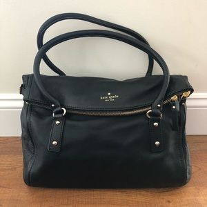 Kate Spade black leather satchel